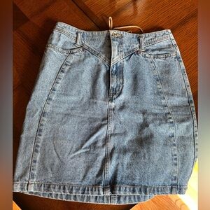 MANGO DENIM MINI SKIRT WITH LACE UP BACK DETAIL